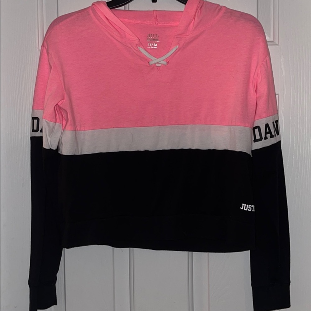 Girls 14/16 cropped Justice “Dance” hoodie